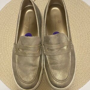 Tommy Bahama Metallic Gold Slip-On Loafer Sneakers - Women
